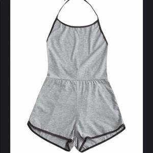 Zaful Gray Romper Large